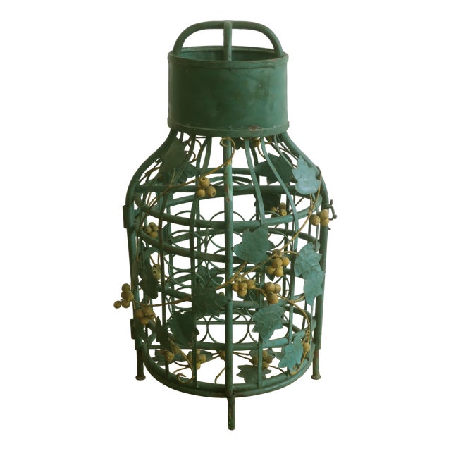 Mid-Century Modern Boho Florentine Vine-Leaf Domed Wine Rack, 1960s For Sale