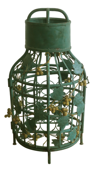 Mid-Century Modern Boho Florentine Vine-Leaf Domed Wine Rack, 1960s