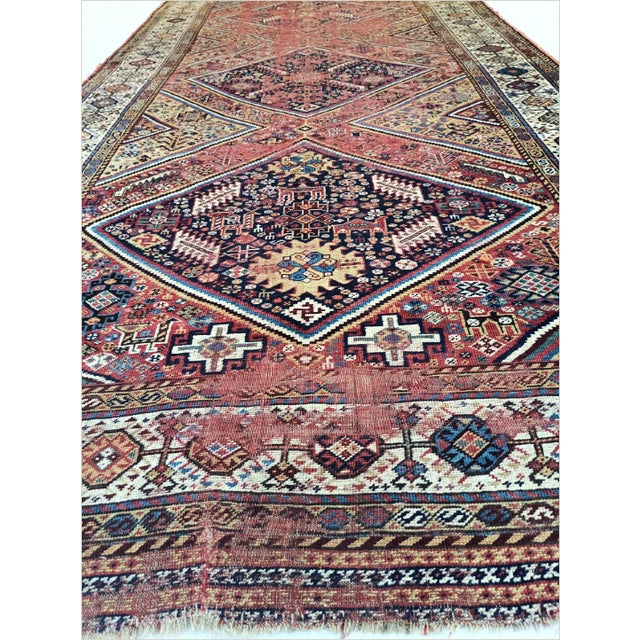 Tribal Distressed Antique Persian Tribal Runner/Gallery Rug. For Sale - Image 3 of 18