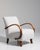 Ivory 20th Century Czech Republic Warm Ivory Boucle Bentwood-Arm Lounge Chair For Sale - Image 8 of 11
