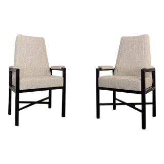1960s Pair of High-Back Armchairs by Edward Wormley for Dunbar For Sale