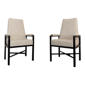 1960s Pair of High-Back Armchairs by Edward Wormley for Dunbar