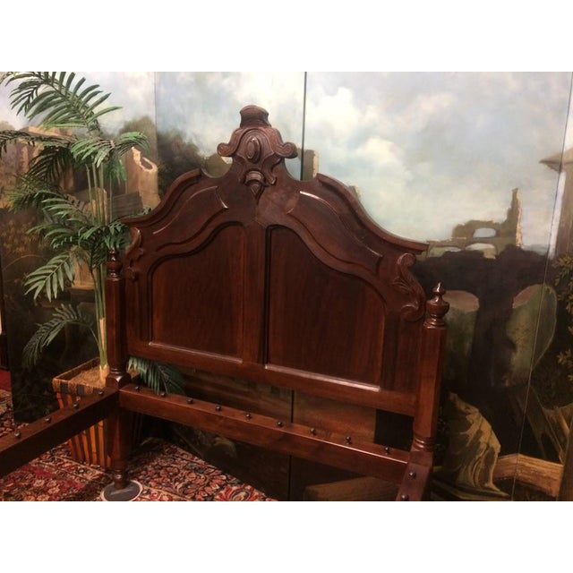 Antique Bed, Victorian Walnut Bed, Three Quarters Bed For Sale - Image 10 of 11