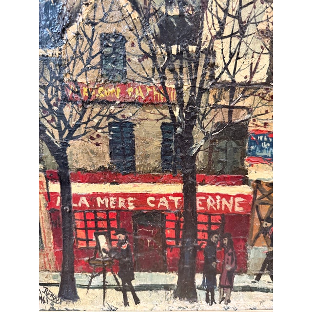 Metal Mid 20th Century La Mère Catherine, Paris by the Renowned French Artist André Renoux (1939–2002). For Sale - Image 7 of 10