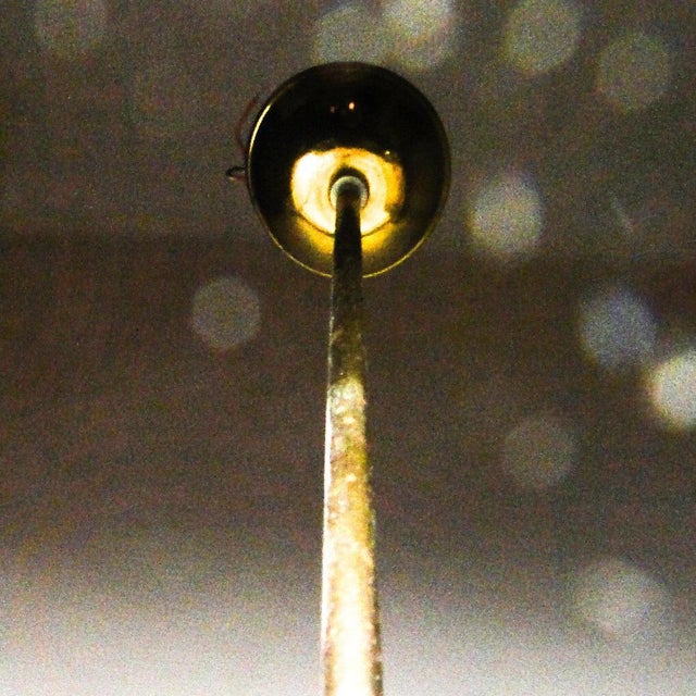 Metal Vintage Metal Chandelier, Poland, 1980s For Sale - Image 7 of 12