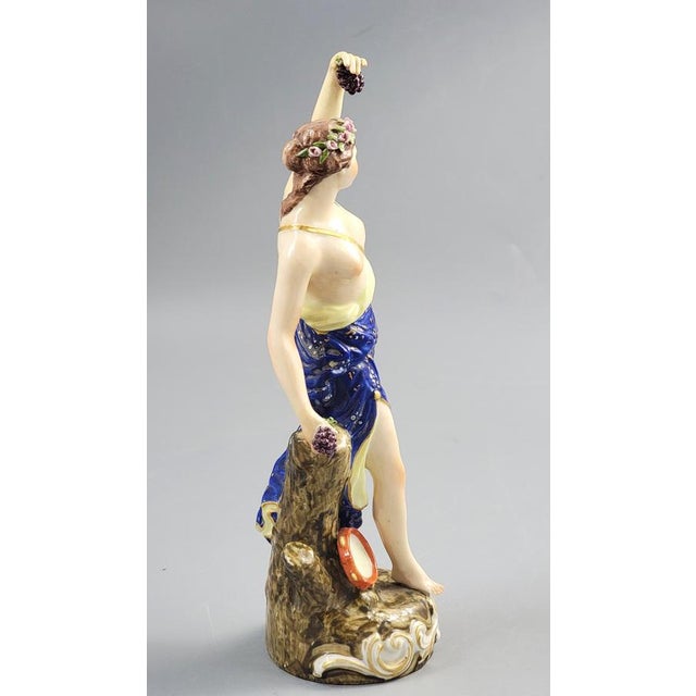 Porcelain Bacchante Figure in the style of Derby from Samson Paris, 1860s-1870s For Sale - Image 6 of 11