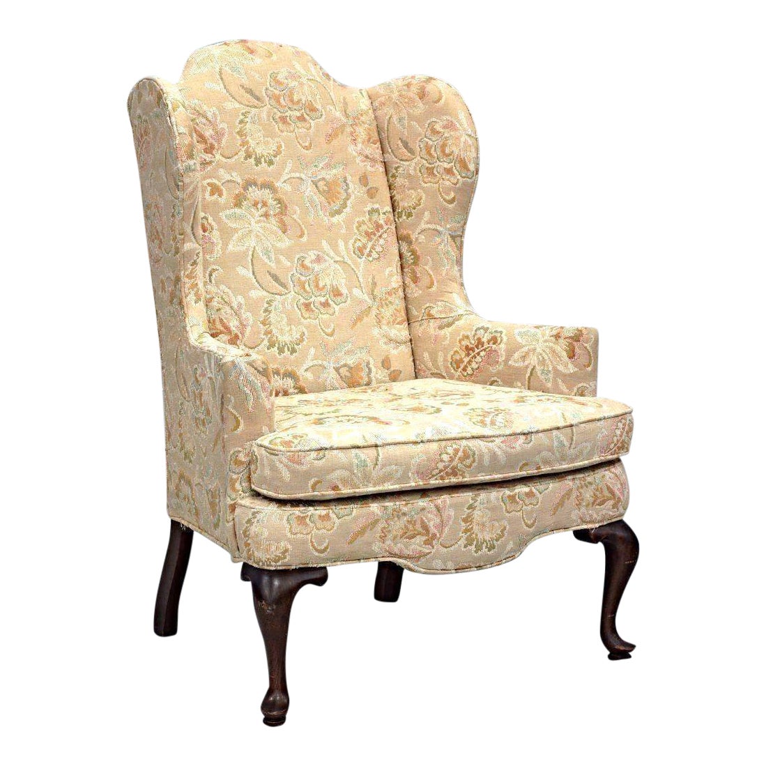 Woodmark Originals Queen Anne Style Wing Back Armchair Chair Chairish
