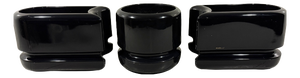 Black Room Dividing Planters from Luigi Colani, 1970s, Set of 3