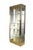Mid-Century Modern Vintage Hollywood Regency Brass & Glass Curio Display Cabinet Vitrine MCM 80" For Sale - Image 3 of 18