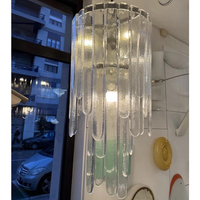 Waterfall Chandelier in Murano Glass by Carlo Nason for Mazzega, 1970s For Sale - Image 3 of 14