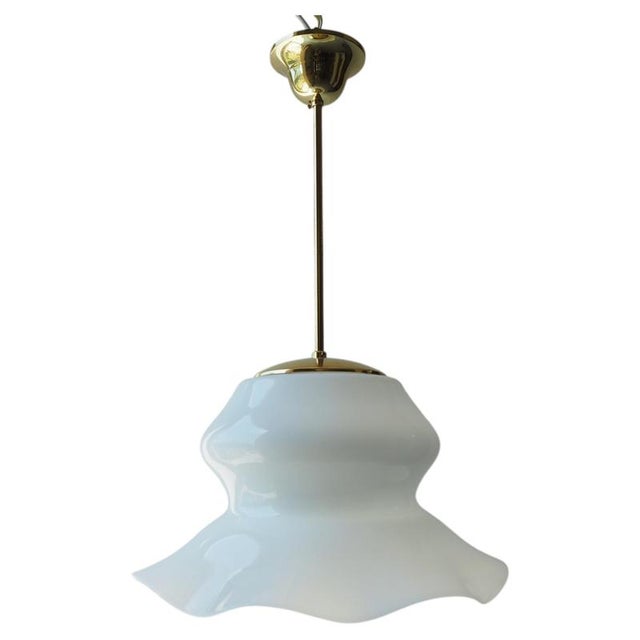 Mid-Century Glass Chandelier, Czechoslovakia, 1960s For Sale - Image 11 of 11