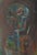 A figurative abstract painting on masonite by San Francisco, California area artist Daniel David Fuentes (American,...