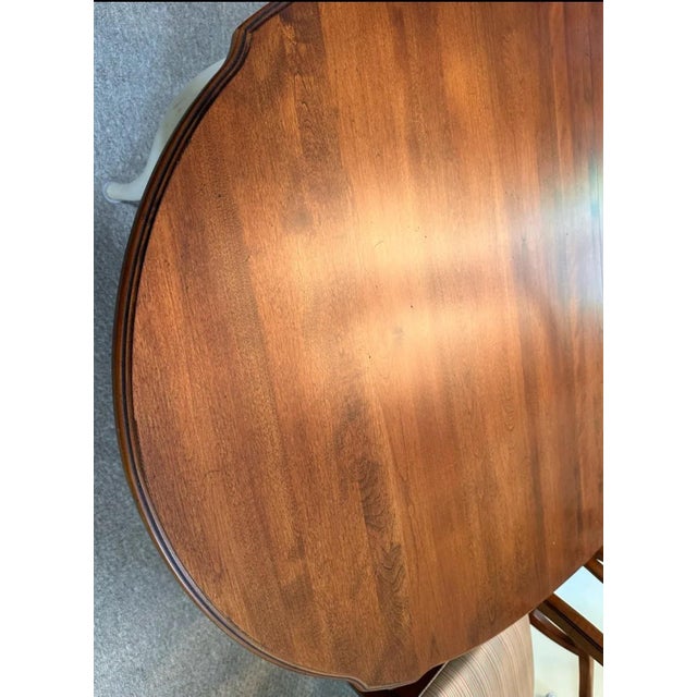 Ethan Allen Country French Water of Wabash Dining Set – Extension Table, 6 Chairs & 2 Leaves For Sale In Los Angeles - Image 6 of 12