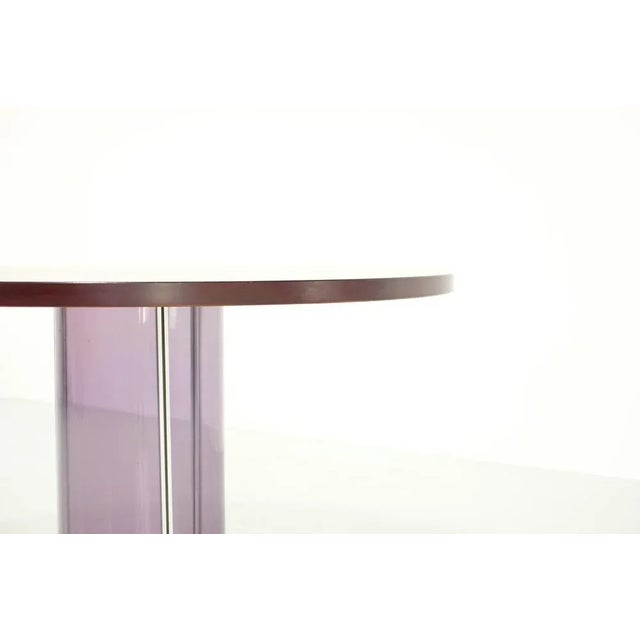 1970s Mid-Century Italian Dining Table with Acrylic Glass Core, 1970s For Sale - Image 5 of 11