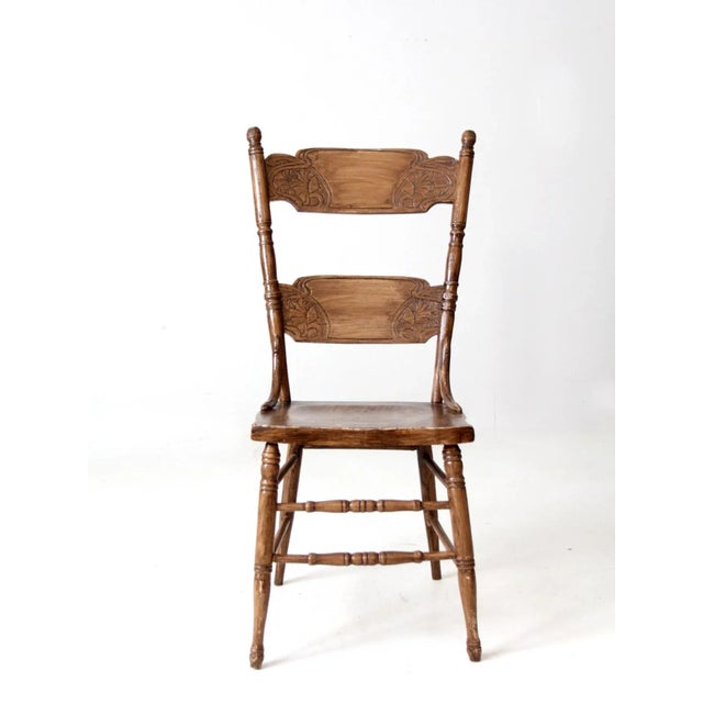 Antique Pressed Back Dining Chair For Sale - Image 13 of 13