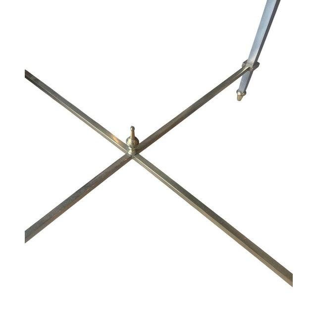 Green Pair of Mid 20th Century Attributed to Maison Jansen Round Side Tables With Marble Tops For Sale - Image 8 of 8