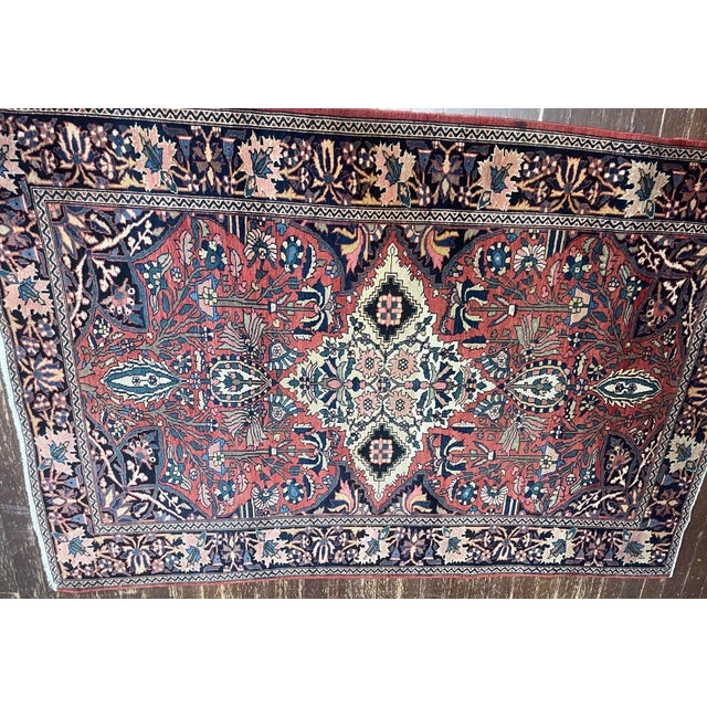 Antique Persian Feraghan Sarouk Rug, 3'4" X 4'10" For Sale - Image 4 of 9