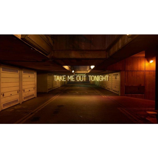 Take me out – Words from There is a light that never goes out, The Smiths. Rowley Way, London, 2018 is a 16" x 20" C-Type...