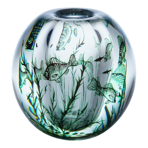 Vintage Fish Graal Vase by Edward Hald for Orrefors, Sweden