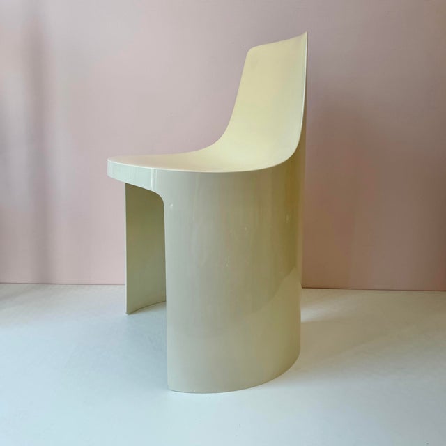Plastic Vintage 1970's "Umbo" Cream Plastic Stacking Chair Attributed to Kay Leroy Ruggles For Sale - Image 7 of 12