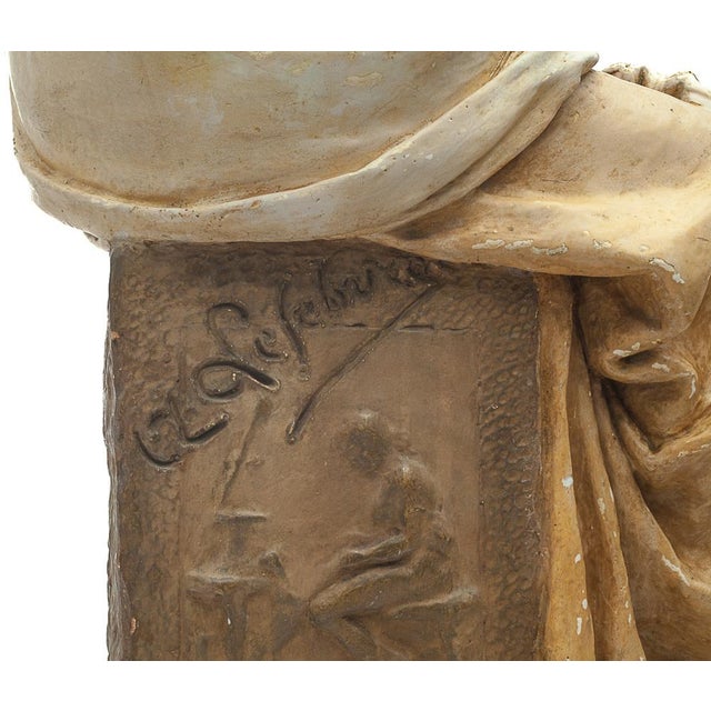 Adelaïde Maeterlinck-Lefebvre, Virgin and Child, 1890s, Plaster For Sale - Image 6 of 18