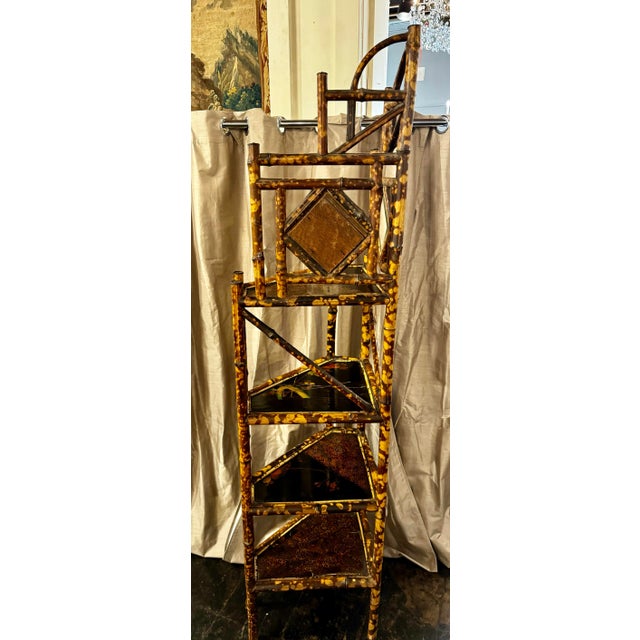French Napoleon III Bamboo Etagere For Sale - Image 3 of 8