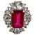 Bochic "Orient" Emerald Cut Ruby & White Topaz Ring Set In 18K Gold & Silver For Sale - Image 15 of 18
