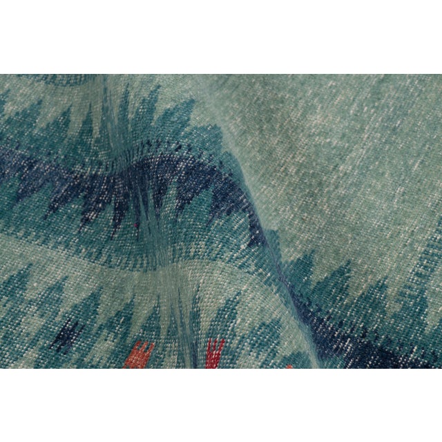 Textile Contemporary Scandinavian Style Geometric Distressed Rug by Rug & Kilim, India For Sale - Image 7 of 10