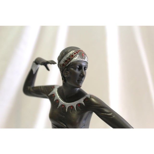 1990s Mid Century/Modern/Deco Style Bronze Girl Dancer England For Sale - Image 16 of 18