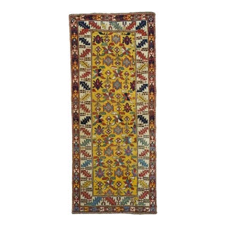 Antique Kuba Rug 3' X 7'1'' For Sale