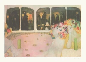 1985 Leonor Fini Le Long Du Chemin De Fer Screenprint