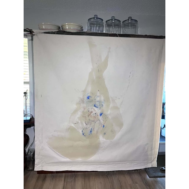 Circus High Diver Into Glass With Sketches Unstretched Canvas Joni Wildman Oil Painting For Sale - Image 11 of 15