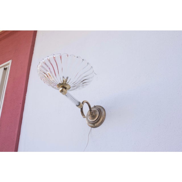 Set of 2 Wall Light Sconces by Barovier & Toso Glass Murano, Italy, 1950 For Sale - Image 12 of 13