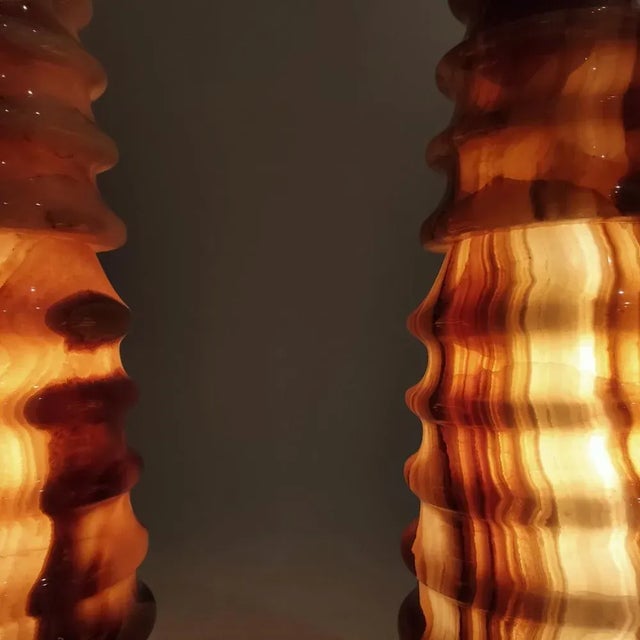 Vintage Italian Table Lamps of Ónix, 1960s, Set of 2 For Sale - Image 9 of 13