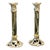 Pewter and Lucite Grapevine Candlesticks- a Pair For Sale