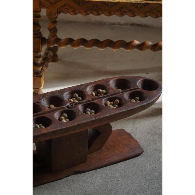 Mid-Century African Hand-Carved Wooden Mancala Game Board, 1950s For Sale - Image 16 of 18