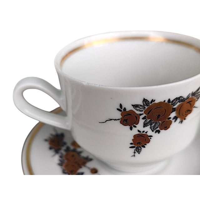 Vintage Mocha Cup Set by Graf by Henneberg Ilmenau, 1960s, Set of 8 For Sale - Image 6 of 8