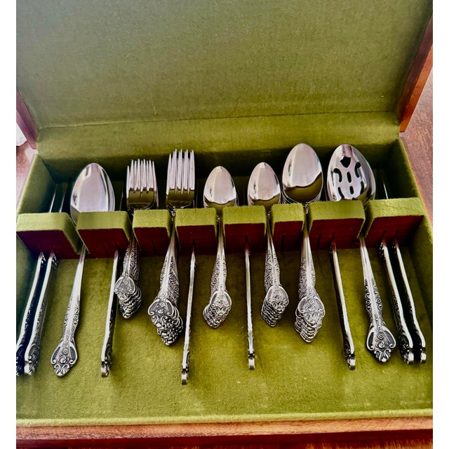Silver Mid 20th Century SCC Japan Stainless Steel 18/8 Gauge Cutlery - Set of Fifty Pieces For Sale - Image 8 of 12