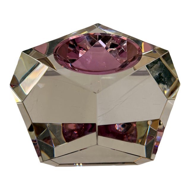 Arteriors Glass Decorative Object With Purple Accents For Sale
