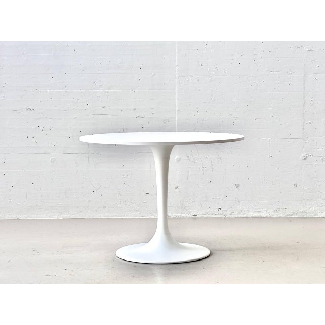 Plastic Round Docksta Tulip Table in White from Ikea, 2010s For Sale - Image 7 of 14