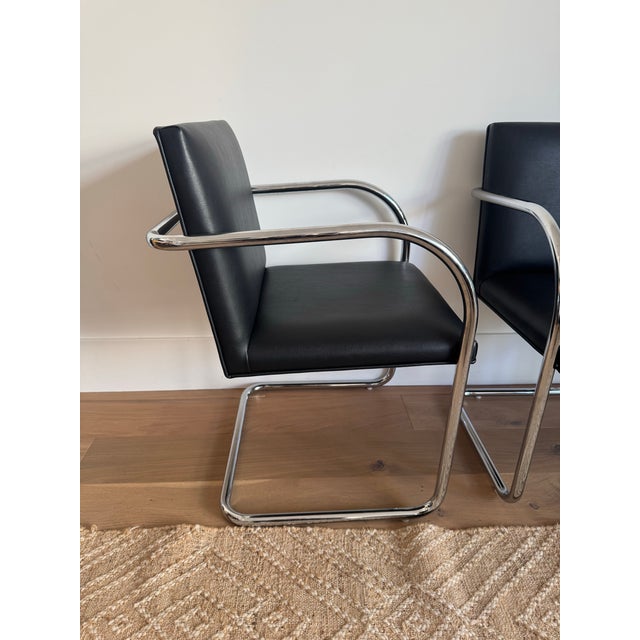Gordon International Vintage Mies Van Der Rohe Tubular Brno Chairs by Gordon International For Sale - Image 4 of 7