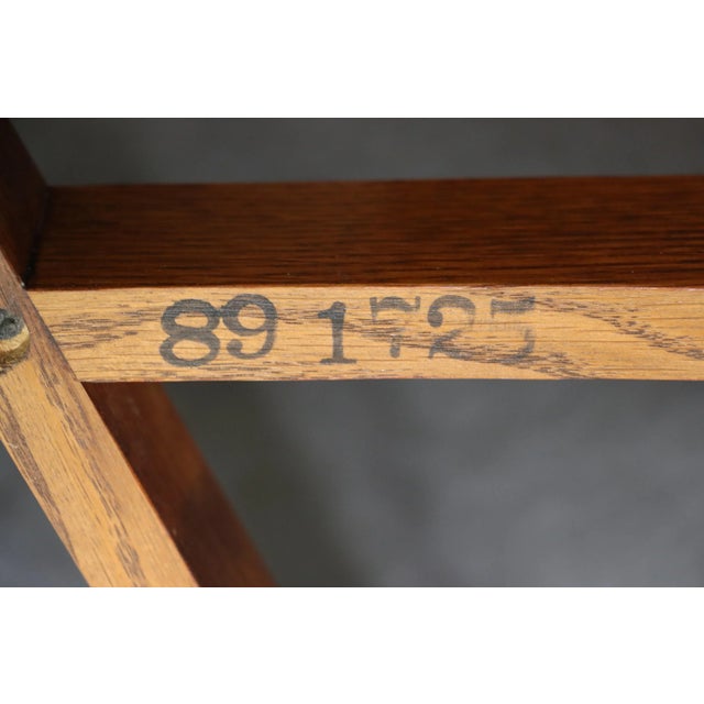 Brown L & J G Stickley Oak Arts & Craft Footstool For Sale - Image 8 of 10