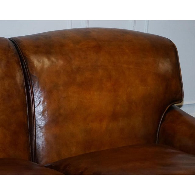 Hand-Dyed Leather 3-Seater Sofa from Howard & Sons For Sale - Image 5 of 18