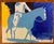 Figurative Cowboy in Blue Painting by Joseph Christy For Sale - Image 3 of 5