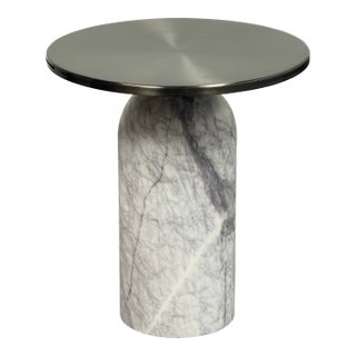 Vuue for Cb2 Martini Marble Side Table For Sale