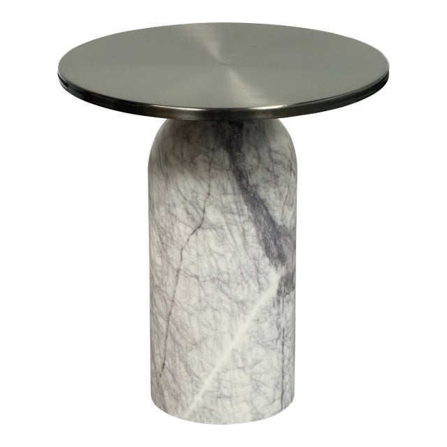 Vuue for Cb2 Martini Marble Side Table For Sale