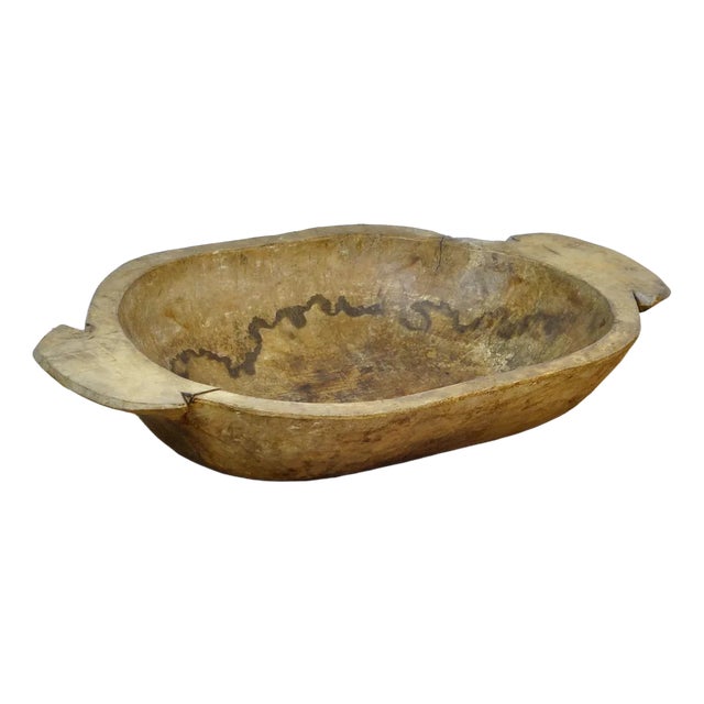 Handmade Wooden Dough Bowl, 1900s For Sale