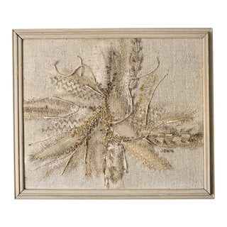 Modernist Abstract Fiber Art Wall Hanging For Sale