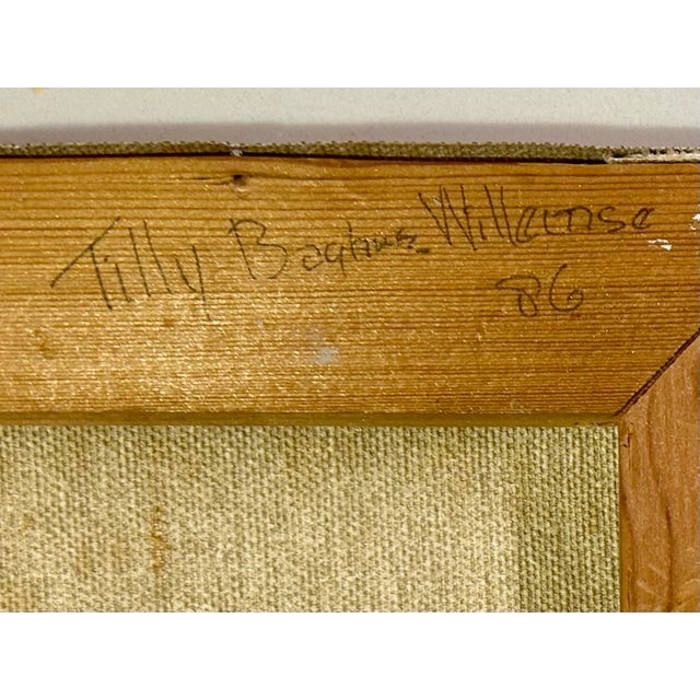 Vintage Original Landscape Winter Frozen Lake Oil on Canvas Signed by the Artist For Sale In Palm Springs - Image 6 of 8