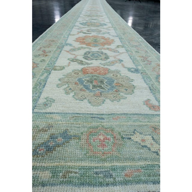 Turkish Oushak Runner Rug 2'9" x 22'4" #17477 For Sale In Houston - Image 6 of 8